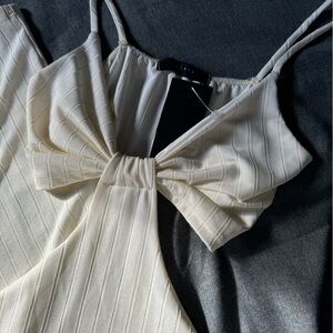 SAINTS - White Cutout Mini Dress XS